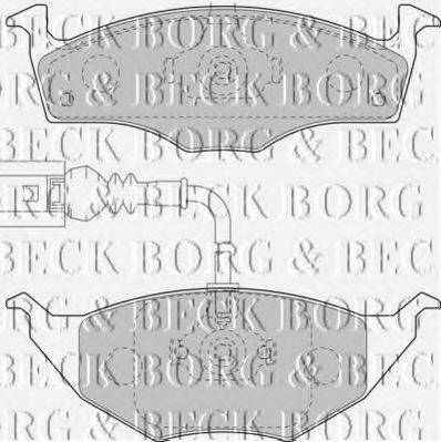 Комплект гальмівних колодок, дискове гальмо BORG & BECK BBP2129