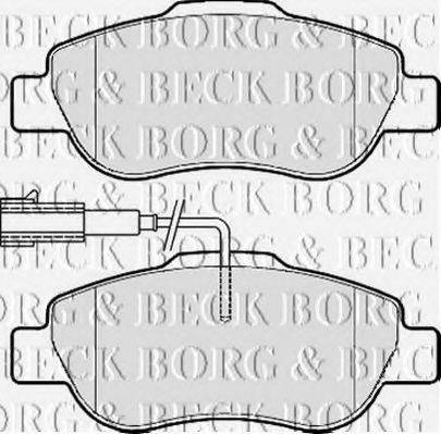 Комплект гальмівних колодок, дискове гальмо BORG & BECK BBP2149