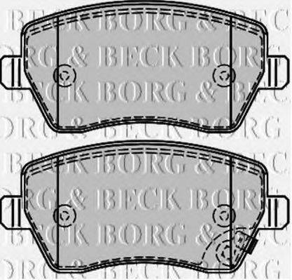 Комплект гальмівних колодок, дискове гальмо BORG & BECK BBP2166
