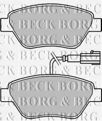 Комплект гальмівних колодок, дискове гальмо BORG & BECK BBP2243