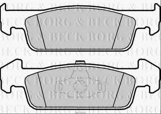 BORG & BECK BBP2408 Комплект гальмівних колодок, дискове гальмо