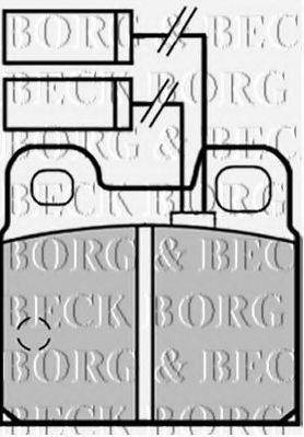 Комплект гальмівних колодок, дискове гальмо BORG & BECK BBP1256