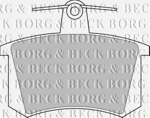 Комплект гальмівних колодок, дискове гальмо BORG & BECK BBP1503
