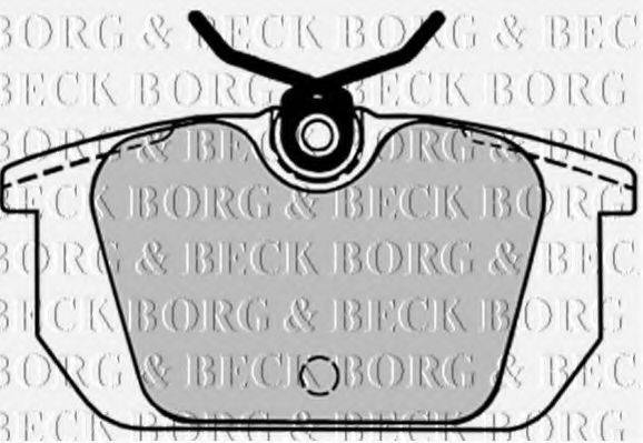 Комплект гальмівних колодок, дискове гальмо BORG & BECK BBP1534