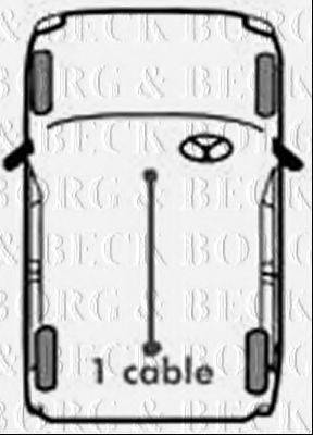 Трос, стоянкова гальмівна система BORG & BECK BKB2070