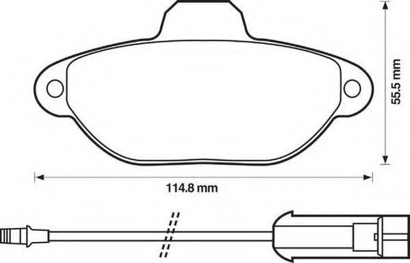 Комплект гальмівних колодок, дискове гальмо JURID 571523J-AS
