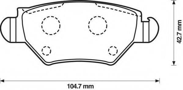 Комплект гальмівних колодок, дискове гальмо JURID 573010J