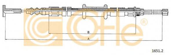 Трос, стоянкова гальмівна система COFLE 1651.2