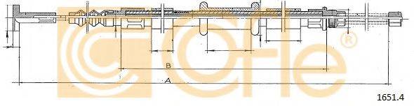 Трос, стоянкова гальмівна система COFLE 1651.4