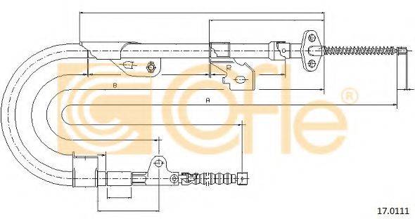 COFLE 170111 Трос, стоянкова гальмівна система