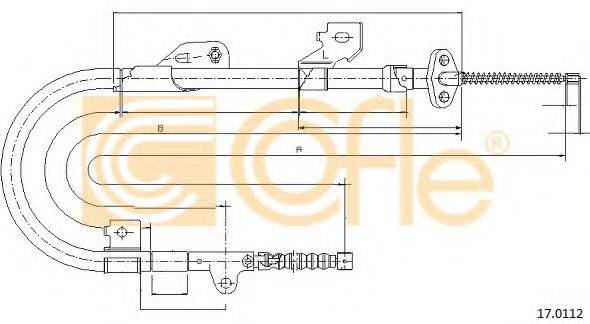 COFLE 170112 Трос, стоянкова гальмівна система