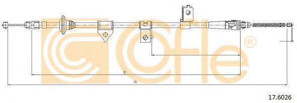 Трос, стоянкова гальмівна система COFLE 17.6026
