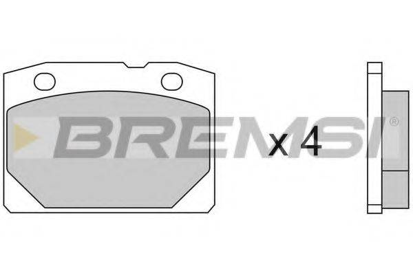 Комплект гальмівних колодок, дискове гальмо BREMSI BP2065
