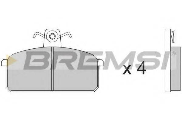 Комплект гальмівних колодок, дискове гальмо BREMSI BP2151