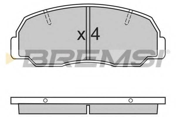 Комплект гальмівних колодок, дискове гальмо BREMSI BP2297
