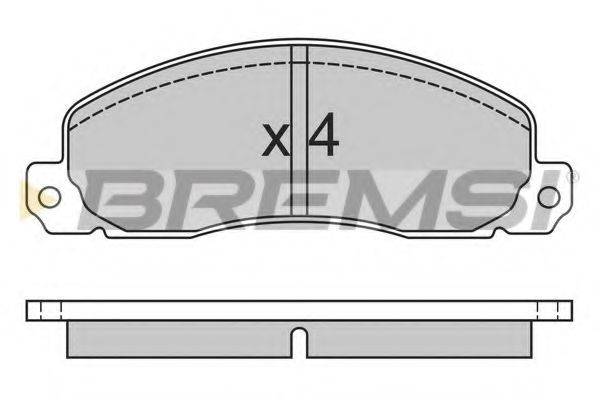 Комплект гальмівних колодок, дискове гальмо BREMSI BP2312