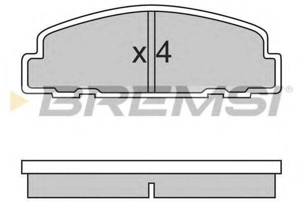 Комплект гальмівних колодок, дискове гальмо BREMSI BP2329