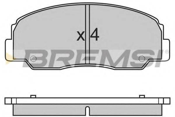 Комплект гальмівних колодок, дискове гальмо BREMSI BP2461