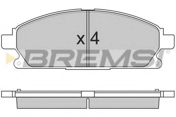 Комплект гальмівних колодок, дискове гальмо BREMSI BP2857