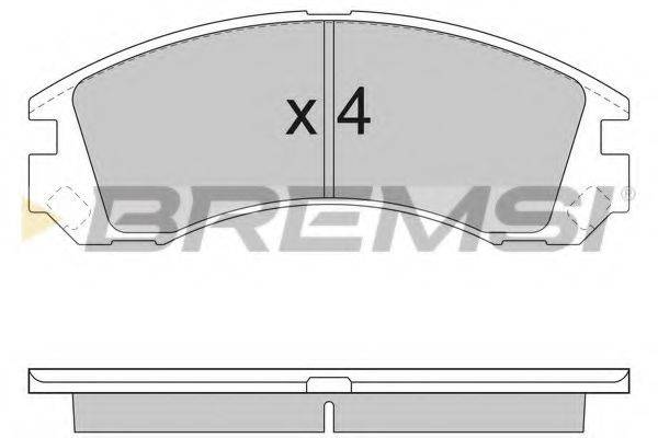 Комплект гальмівних колодок, дискове гальмо BREMSI BP2953