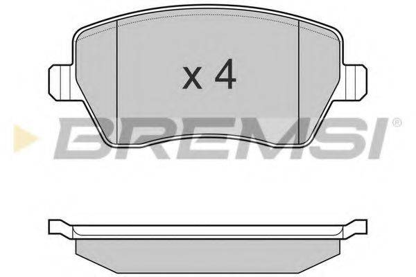 Комплект гальмівних колодок, дискове гальмо BREMSI BP3026