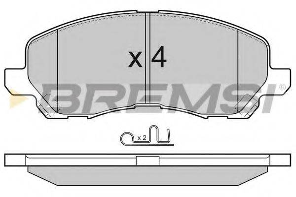 Комплект гальмівних колодок, дискове гальмо BREMSI BP3080