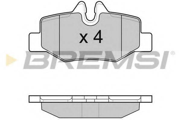 Комплект гальмівних колодок, дискове гальмо BREMSI BP3101