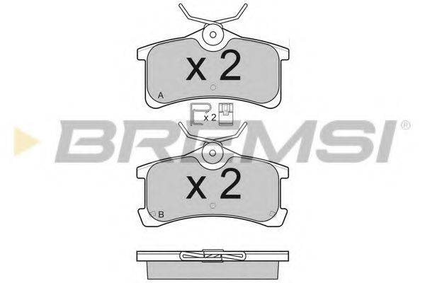 Комплект гальмівних колодок, дискове гальмо BREMSI BP3107