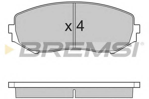 Комплект гальмівних колодок, дискове гальмо BREMSI BP3244
