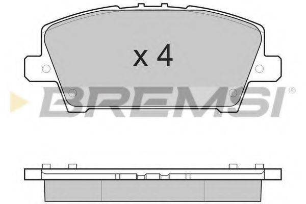 Комплект гальмівних колодок, дискове гальмо BREMSI BP3245