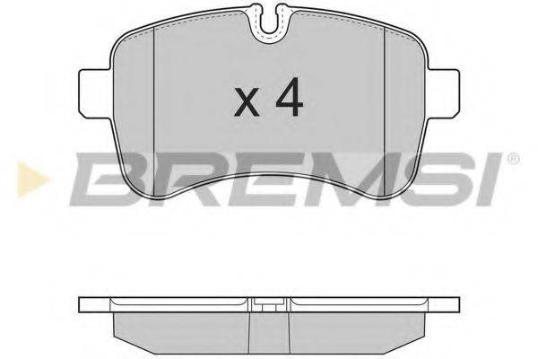 Комплект гальмівних колодок, дискове гальмо BREMSI BP3315