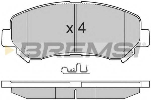 Комплект гальмівних колодок, дискове гальмо BREMSI BP3321