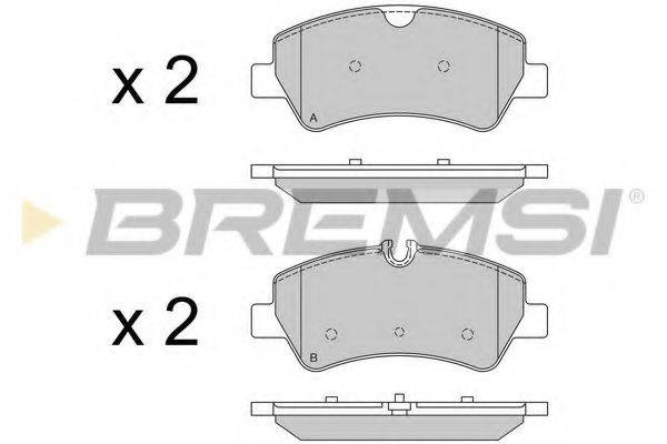Комплект гальмівних колодок, дискове гальмо BREMSI BP3526
