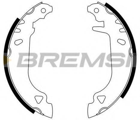 Комплект гальмівних колодок BREMSI GF0168