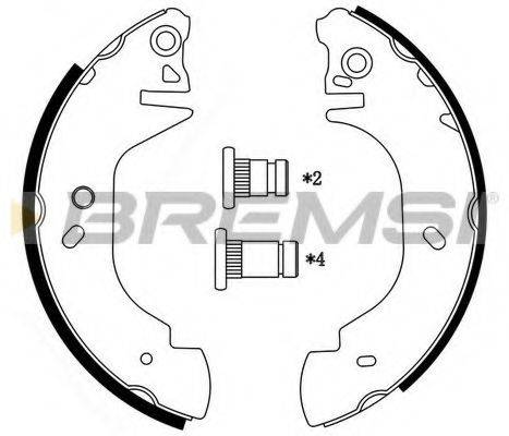 Комплект гальмівних колодок BREMSI GF0232