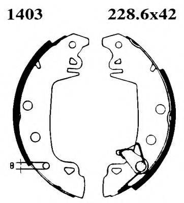 Комплект гальм, барабанний гальмівний механізм BSF 6017