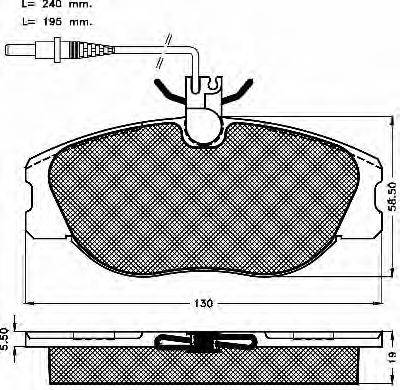 Комплект гальмівних колодок, дискове гальмо BSF 10133
