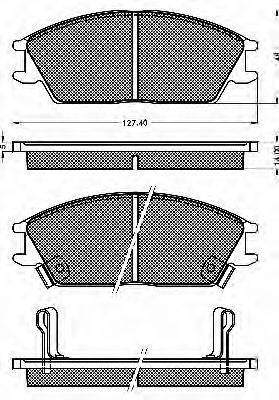 Комплект гальмівних колодок, дискове гальмо BSF 10182
