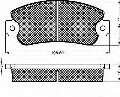 Комплект гальмівних колодок, дискове гальмо BSF 10326