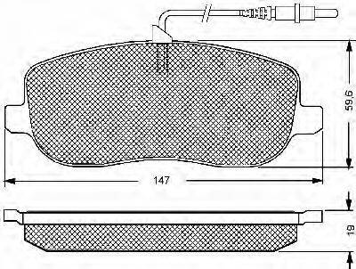 Комплект гальмівних колодок, дискове гальмо BSF 10652