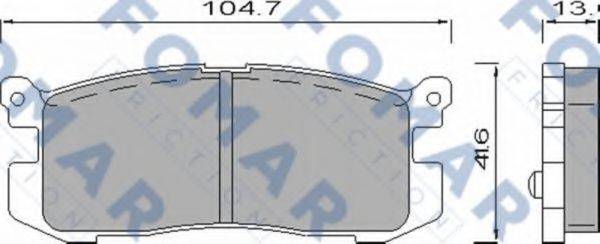 Комплект гальмівних колодок, дискове гальмо FOMAR FRICTION FO 420581