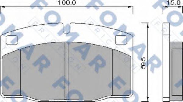 Комплект гальмівних колодок, дискове гальмо FOMAR FRICTION FO 426981