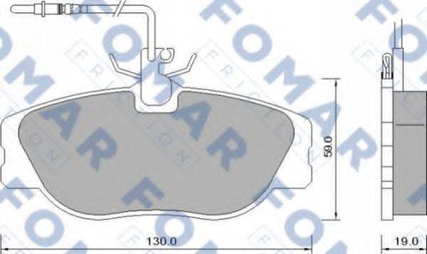 Комплект гальмівних колодок, дискове гальмо FOMAR FRICTION FO 629081