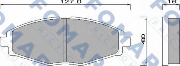 Комплект гальмівних колодок, дискове гальмо FOMAR FRICTION FO 642281