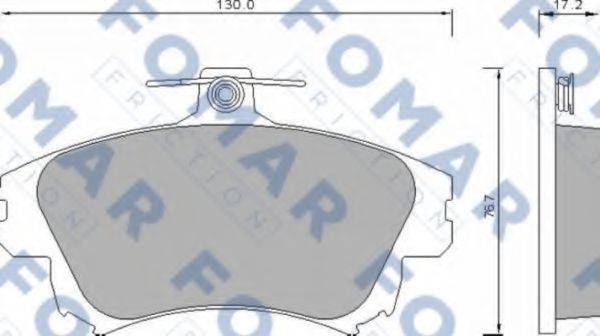 Комплект гальмівних колодок, дискове гальмо FOMAR FRICTION FO 677481