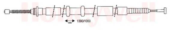 Трос, стоянкова гальмівна система BENDIX 432017B