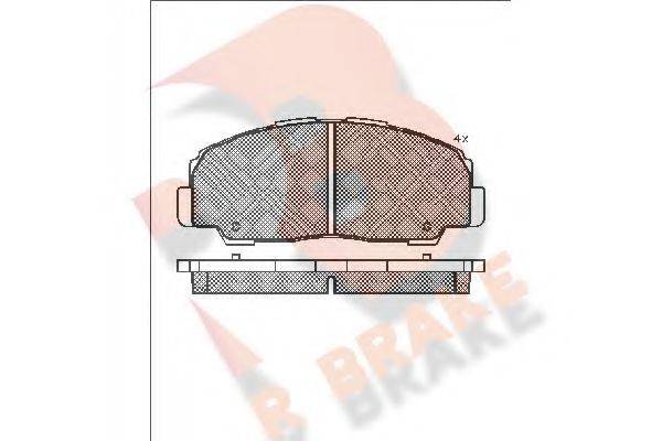 Комплект гальмівних колодок, дискове гальмо R BRAKE RB1022