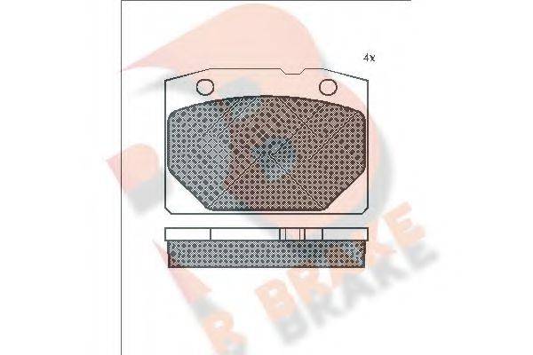 Комплект гальмівних колодок, дискове гальмо R BRAKE RB0155