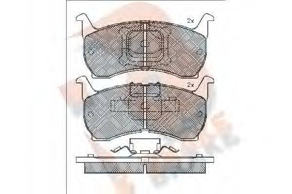 Комплект гальмівних колодок, дискове гальмо R BRAKE RB0446