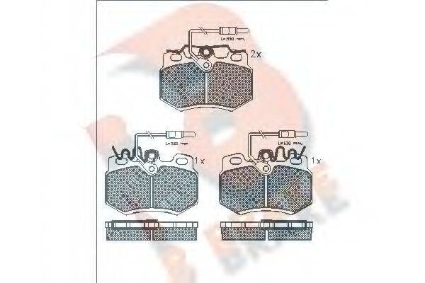 Комплект гальмівних колодок, дискове гальмо R BRAKE RB0862